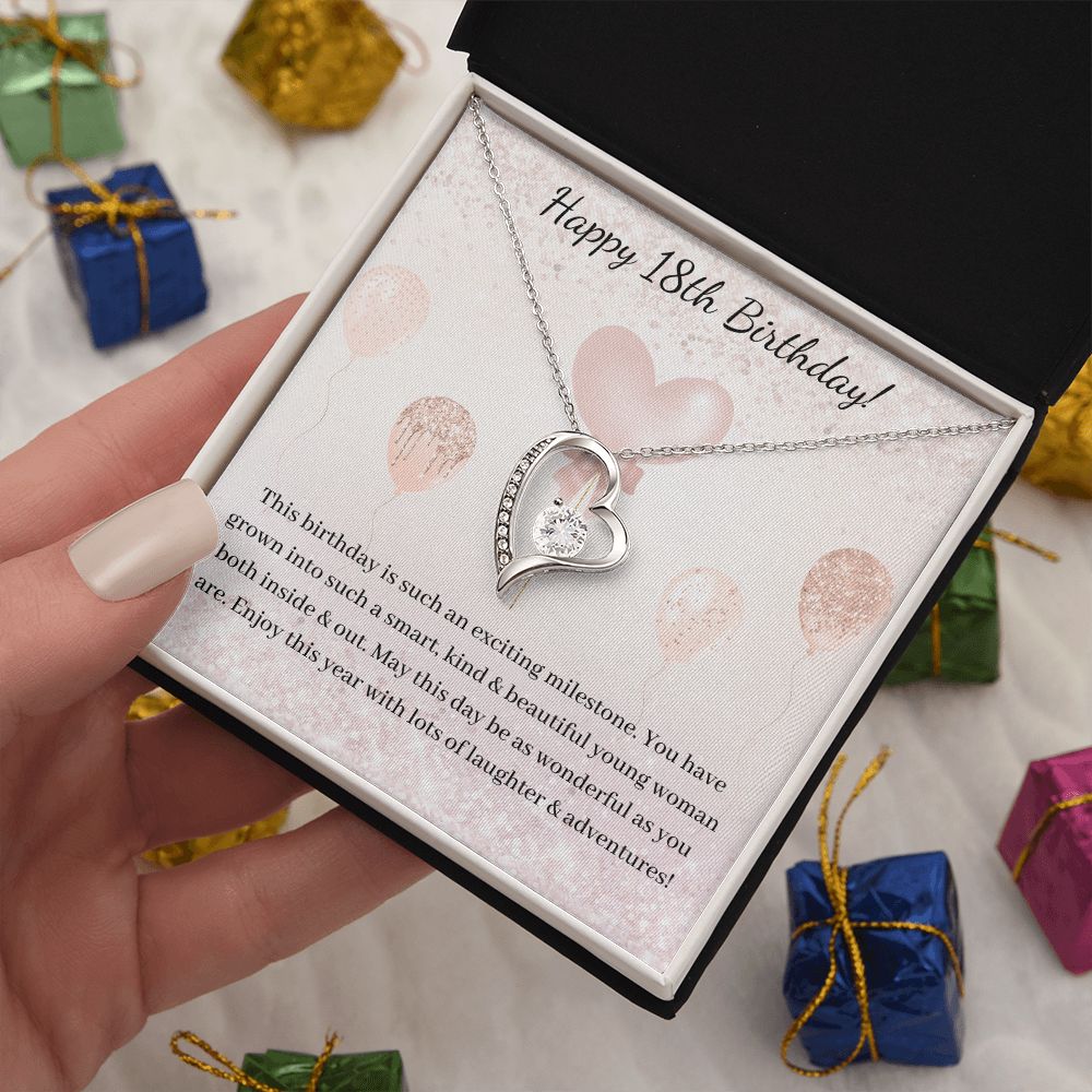 18th Birthday Necklace - Heart