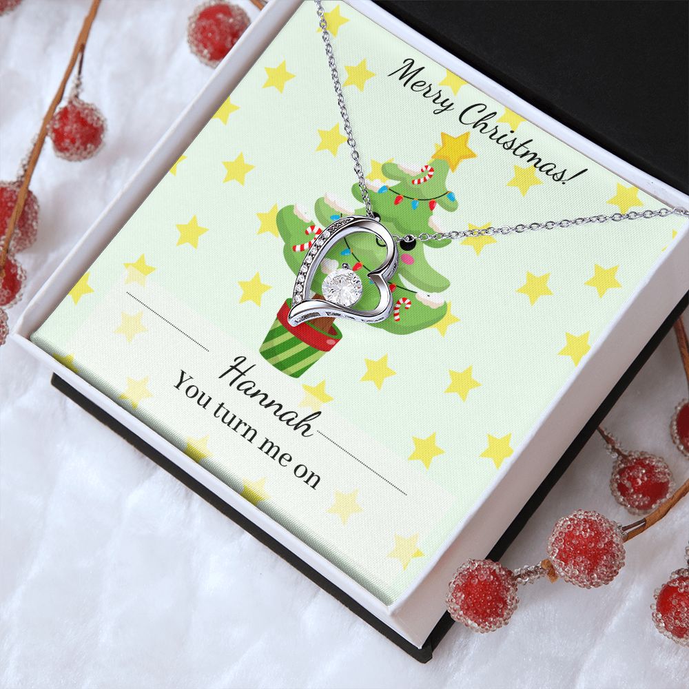 Heart Necklace - Merry Christmas, You Turn Me On