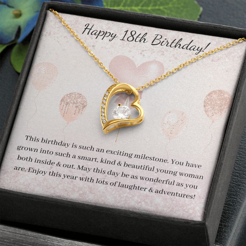 18th Birthday Necklace - Heart