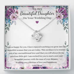 Beautiful Love Knot Pendant Necklace For Your Daughter