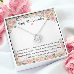 21st Birthday Love Knot Necklace