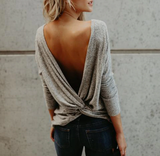 Deep V Back Sweater