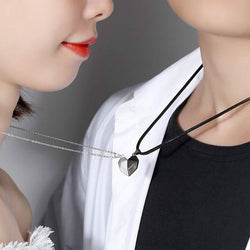 Magnetic Heart Couple/Friendship Necklace Set