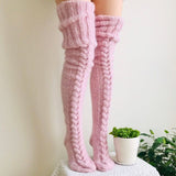 Soft Braided Thigh High Stocking Socks