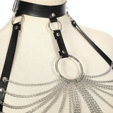 Sexy Leather Chains Body Harness