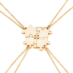 BFF Best Friends Puzzle Necklace - 4PCS