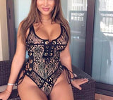 Julianne Sexy Lace Up Swimsuit - NON see through