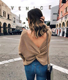 Sexy Twist Front Or Back Reversible Sweater