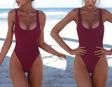 Lina Sexy Solid Babes Slimming One Piece Swimsuit