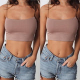 Solid Basic Tube Crop Top