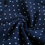 Navy Blue Polka Dot Bow Tie Dress