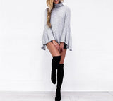 Lovely Batwing Turtle Neck Poncho Cardigan Sweater