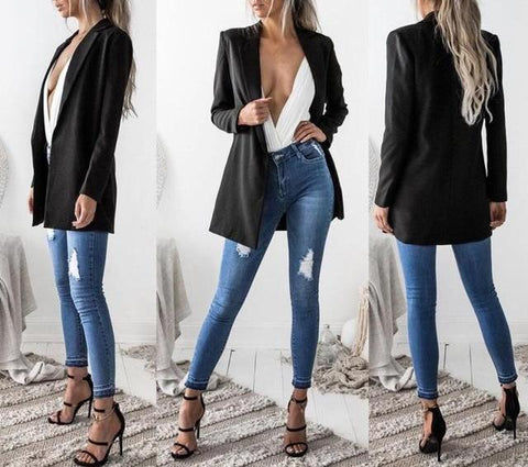 Fitted Casual Blazer Jacket