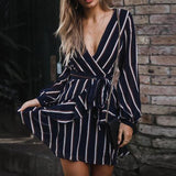 Kana Elegant Striped Dress