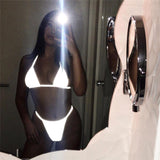 Darya Reflective Halter Bikini Set