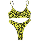 Sexy Leopard Bandeau Bikini Set