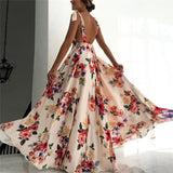 Jasmine Floral Maxi Dress - Beige