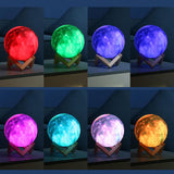 Galaxy Moon Colorful 16 Colors Lamp