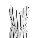 Yara Striped Side Slit Maxi Dress