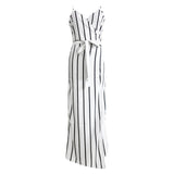 Yara Striped Side Slit Maxi Dress
